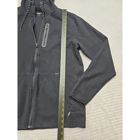 Old Navy Active Sweatshirt Mens Large Black Hooded Full Zip - Picture 2 of 7